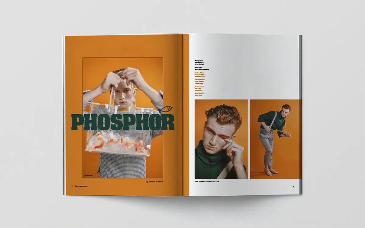 Magazine spread design